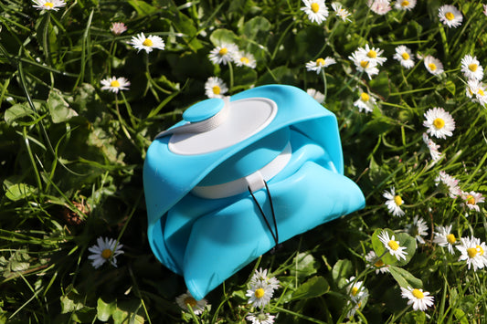 Silicone Rolle-Up Travel Water Bottle 550mL - Blue