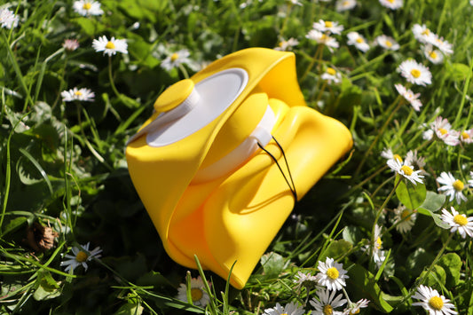 Silicone Roll-Up Travel Water Bottle 550mL - Yellow