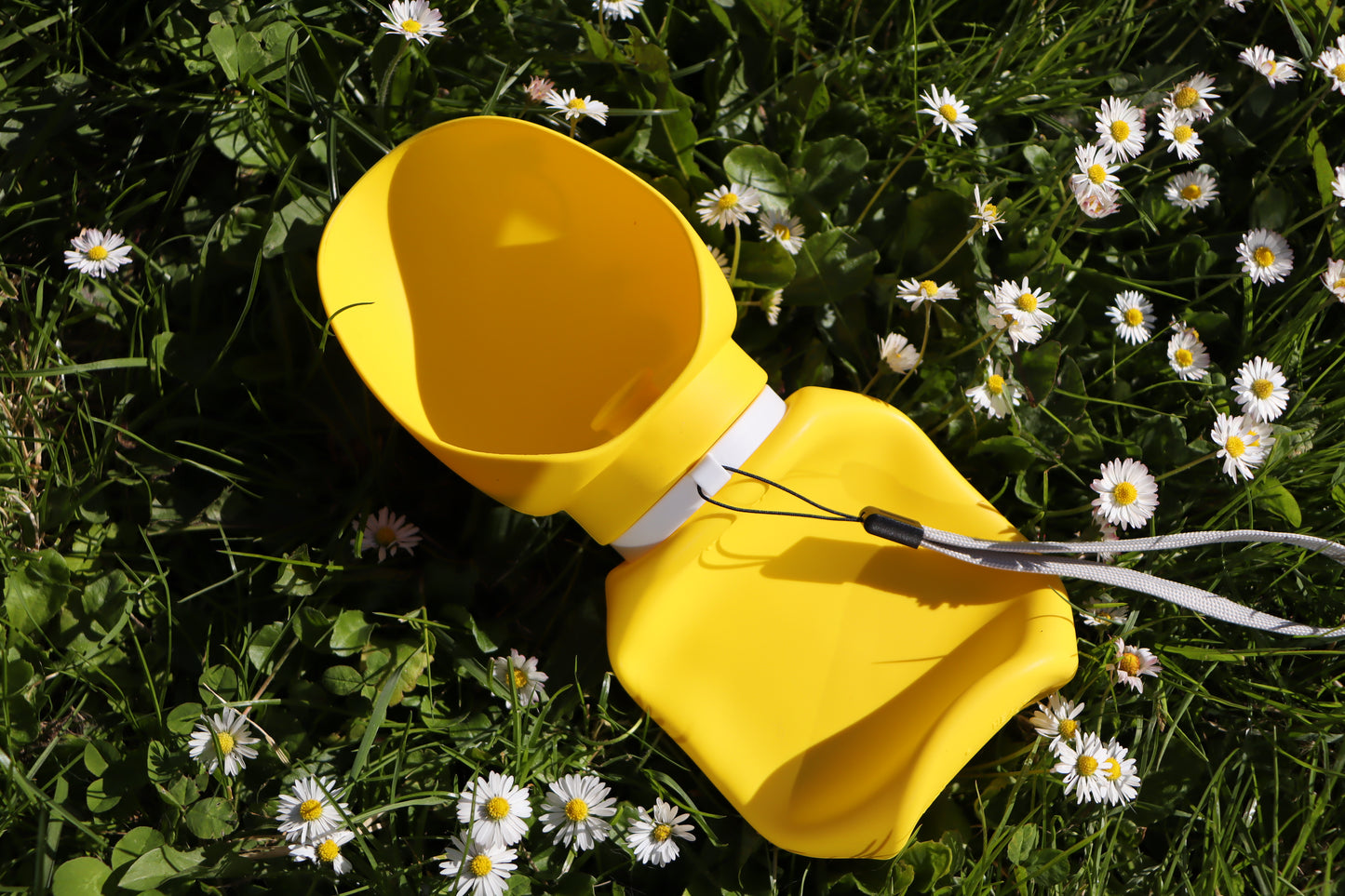 Silicone Roll-Up Travel Water Bottle 550mL - Yellow