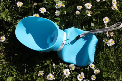 Silicone Rolle-Up Travel Water Bottle 550mL - Blue