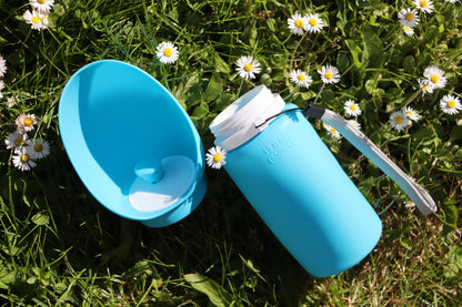 Silicone Rolle-Up Travel Water Bottle 550mL - Blue