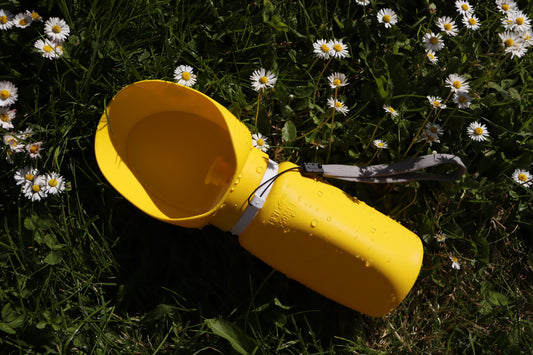 Silicone Roll-Up Travel Water Bottle 550mL - Yellow