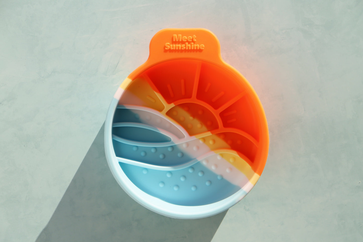Silicone Slow Feeder Bowl - Golden Sunrise
