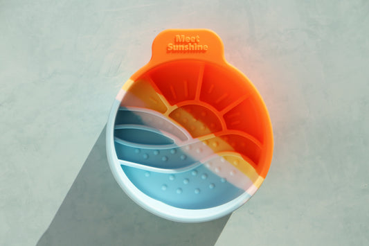 Silicone Slow Feeder Bowl - Golden Sunrise